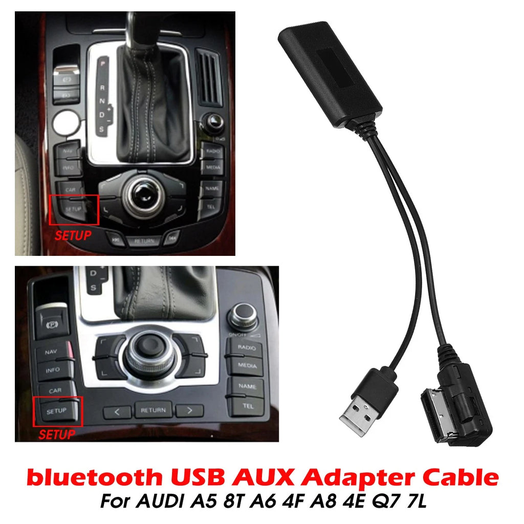 Bluetooth USB AUX Music Interface for Audi A5 8T A6 4F A8 4E Q7 (2005–2017)