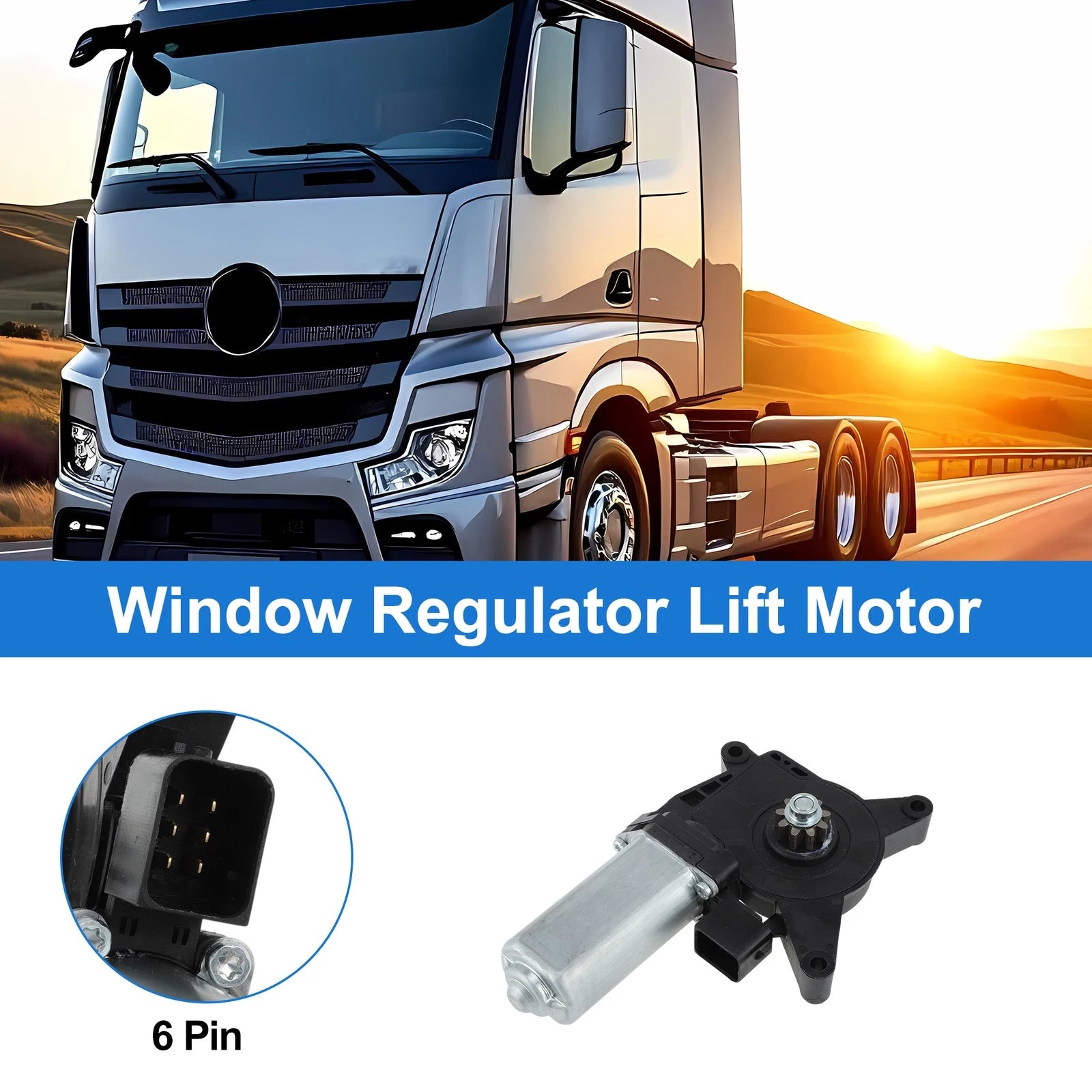 Power Window Regulator Lift Motor Replacement for Mercedes-Benz Actros (2003–2019)