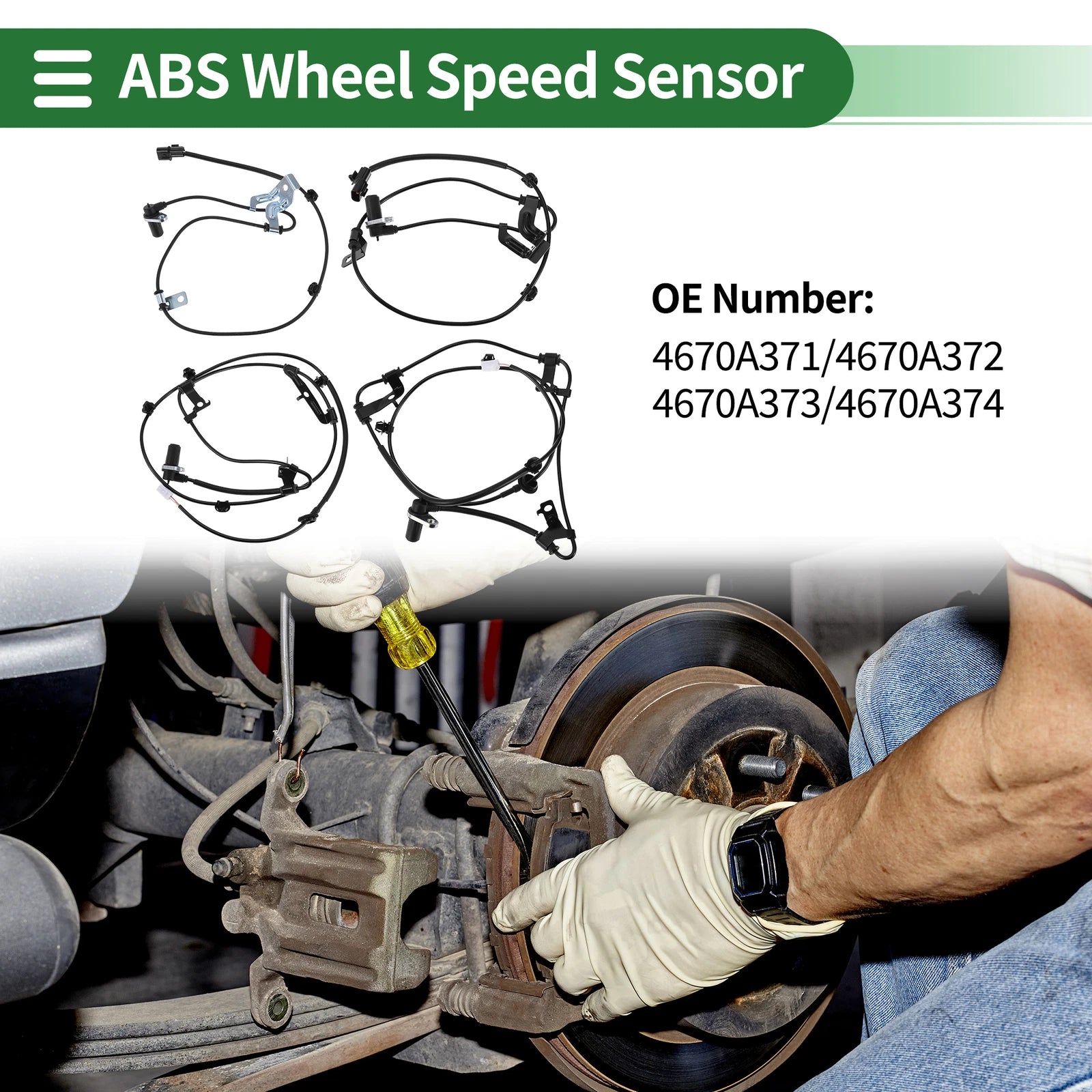 ABS Wheel Speed Sensor Kit No.4670A371 for Mitsubishi Galant (1994–2002)