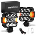 4.5" LED Work Light Bar for Offroad Vehicles (DRL, Amber)