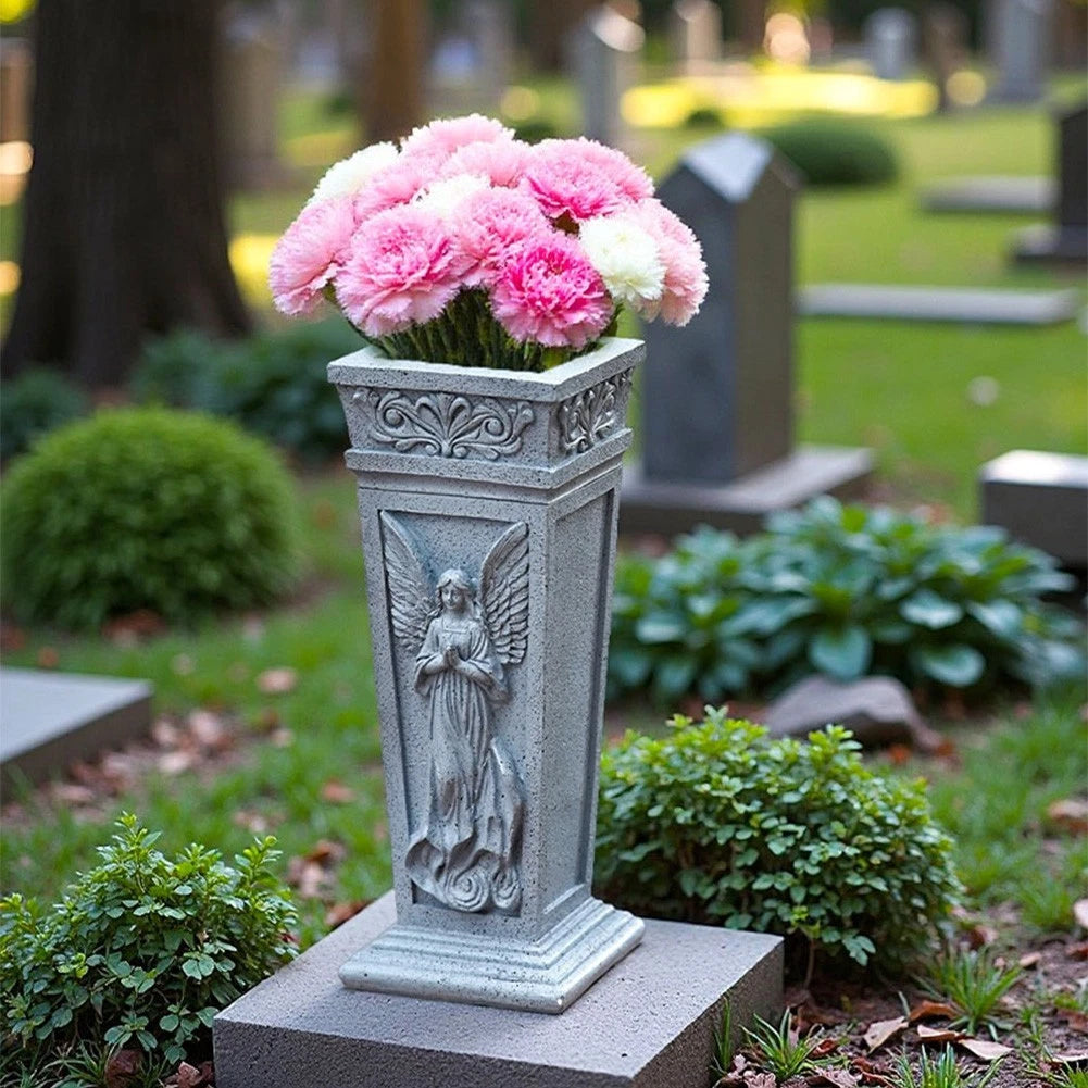 Elegant Angel Design Flower Holder for Funeral Bouquets