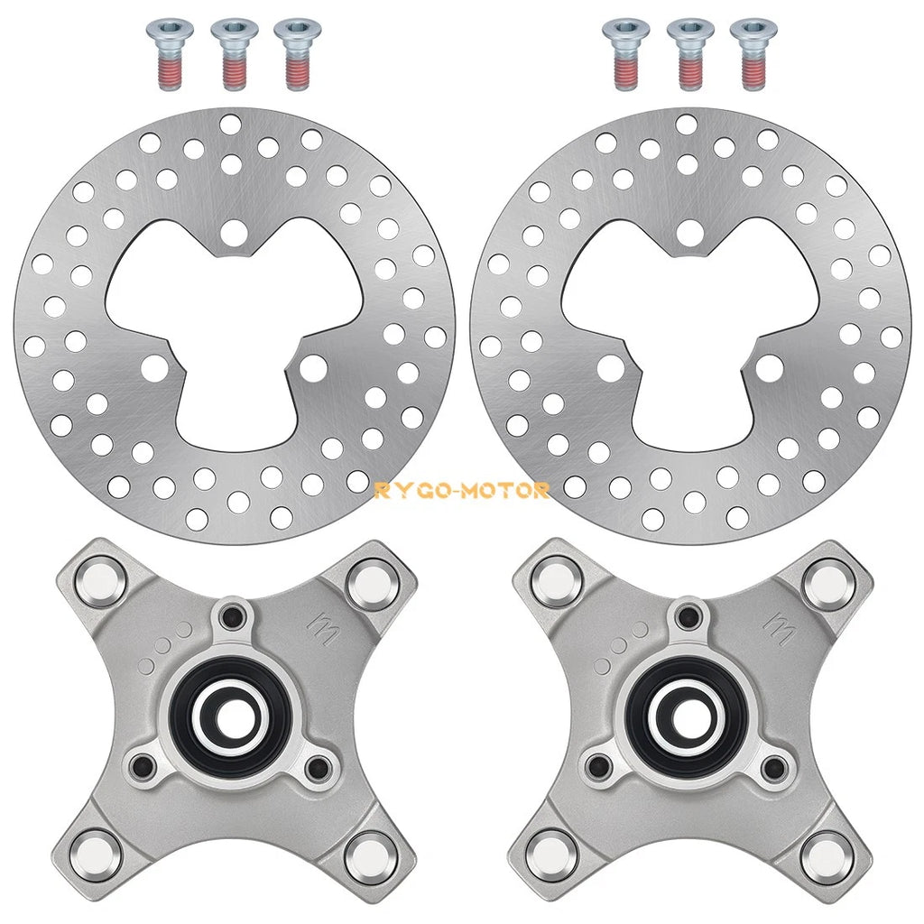 2X Front Wheel Hubs w/ Brake Disc Rotors for Honda TRX250X TRX400X (2009–2014)