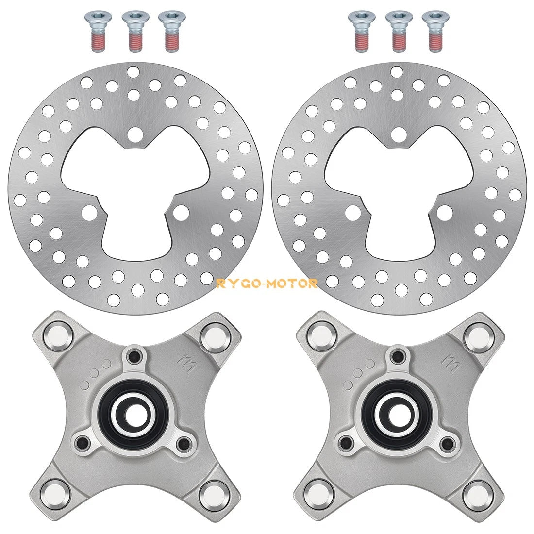 2X Front Wheel Hubs w/ Brake Disc Rotors for Honda TRX250X TRX400X (2009–2014)