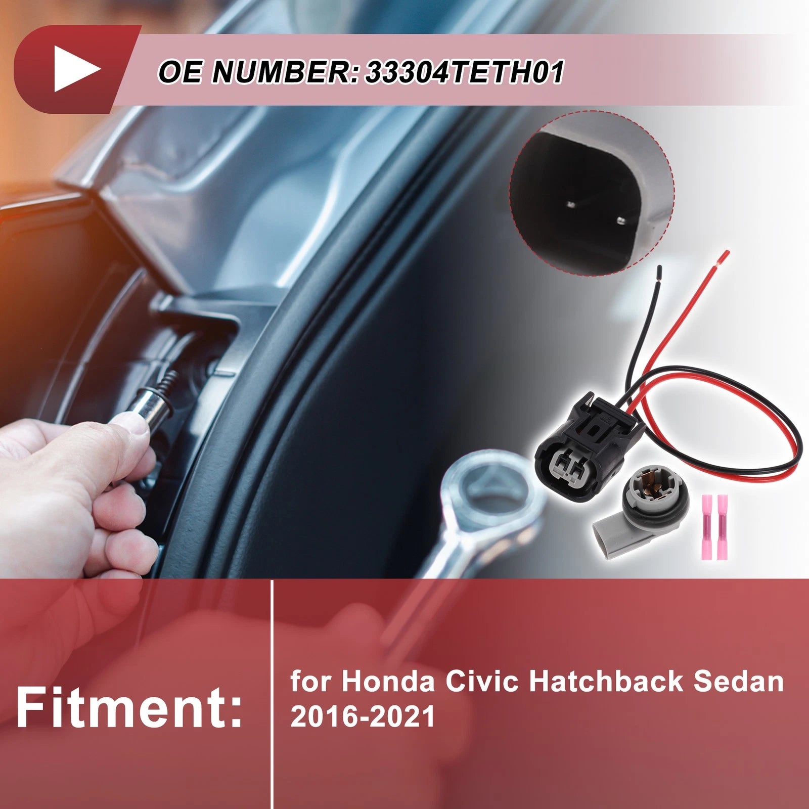 Side Marker Light Socket Wiring Harness for Honda Civic Hatchback (2017–2021)