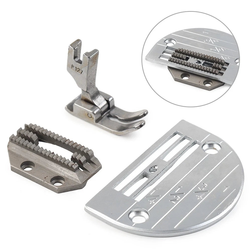 Heavy Duty Needle Plate Feed Dog Presser Foot for Juki Brother Consew