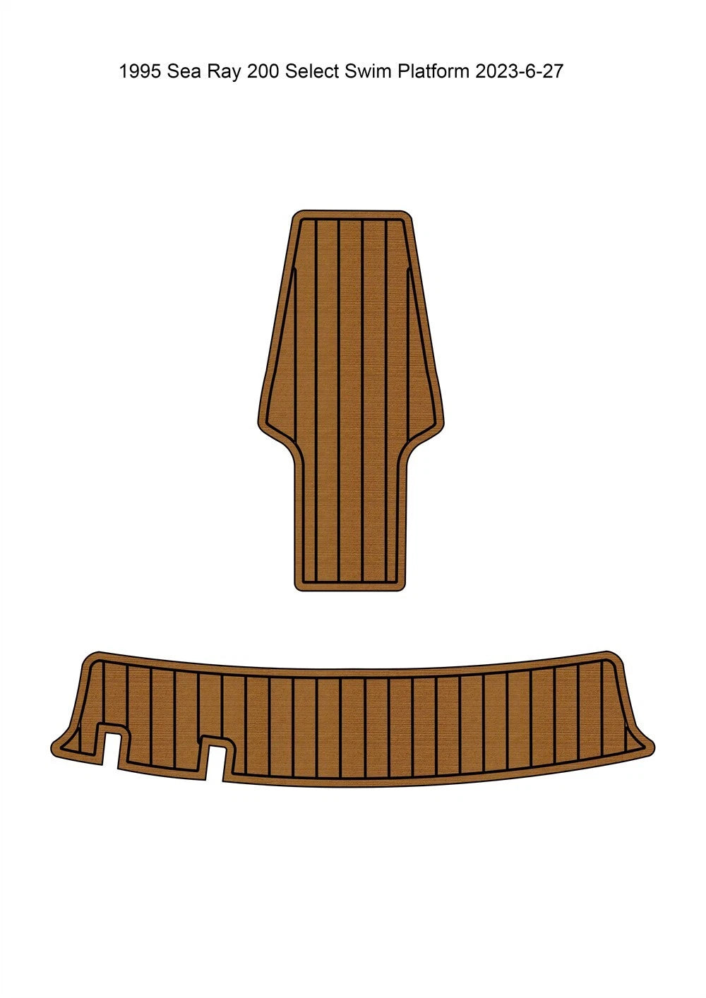 EVA Foam Swim Platform Pad for Sea Ray 200 Select (1995)