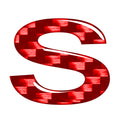 Car Badge Emblem Decals S Carbon Red for
