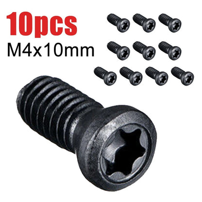 10pcs Carbide Inserts for Lathe Tool M4x10mm Replacement Kit