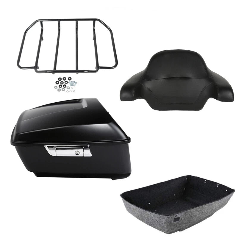 Matte Black Trunk Backrest Pad for Harley Road Glide (2014–2026)