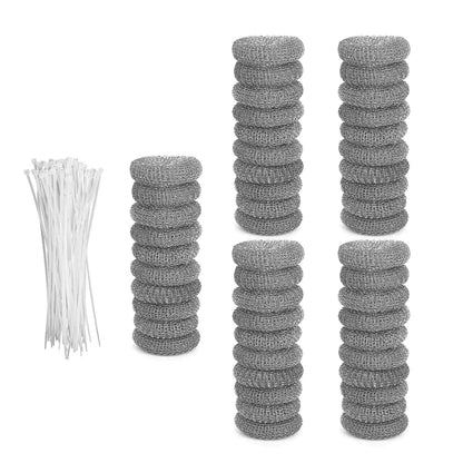 50 Pack Washing Machine Drain Filter Mesh Ties Kit Washer Hose Screen