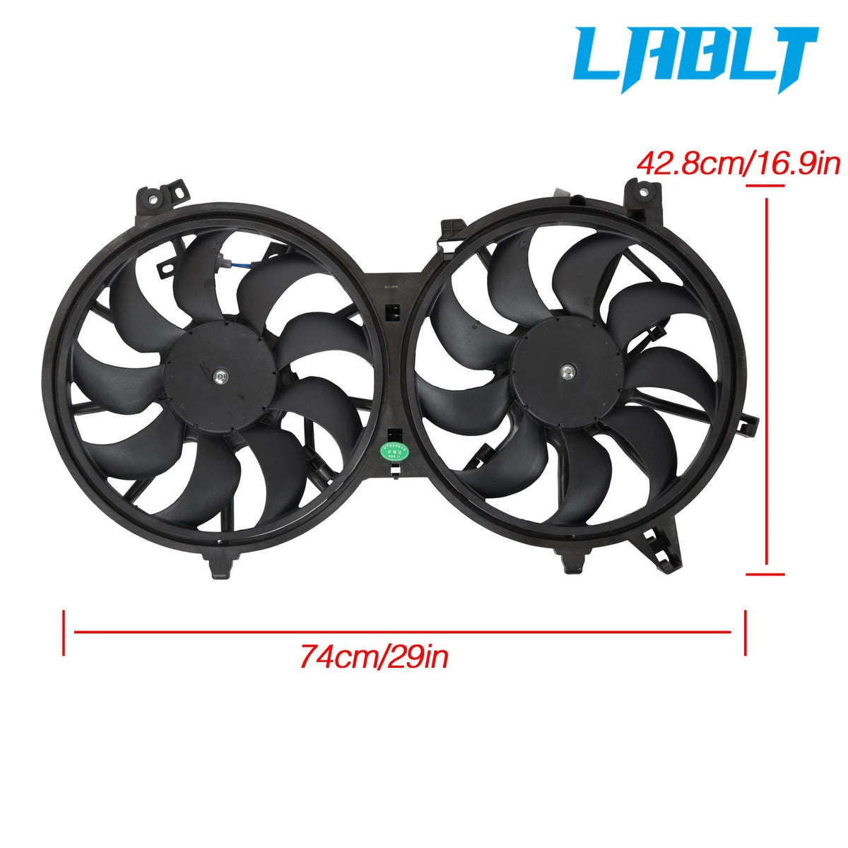 Radiator Condenser Cooling Fan Assembly for Infiniti EX35 (2008–2012) G37 (2008–2013)