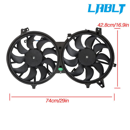 Radiator Condenser Cooling Fan Assembly for Infiniti EX35 (2008–2012) G37 (2008–2013)