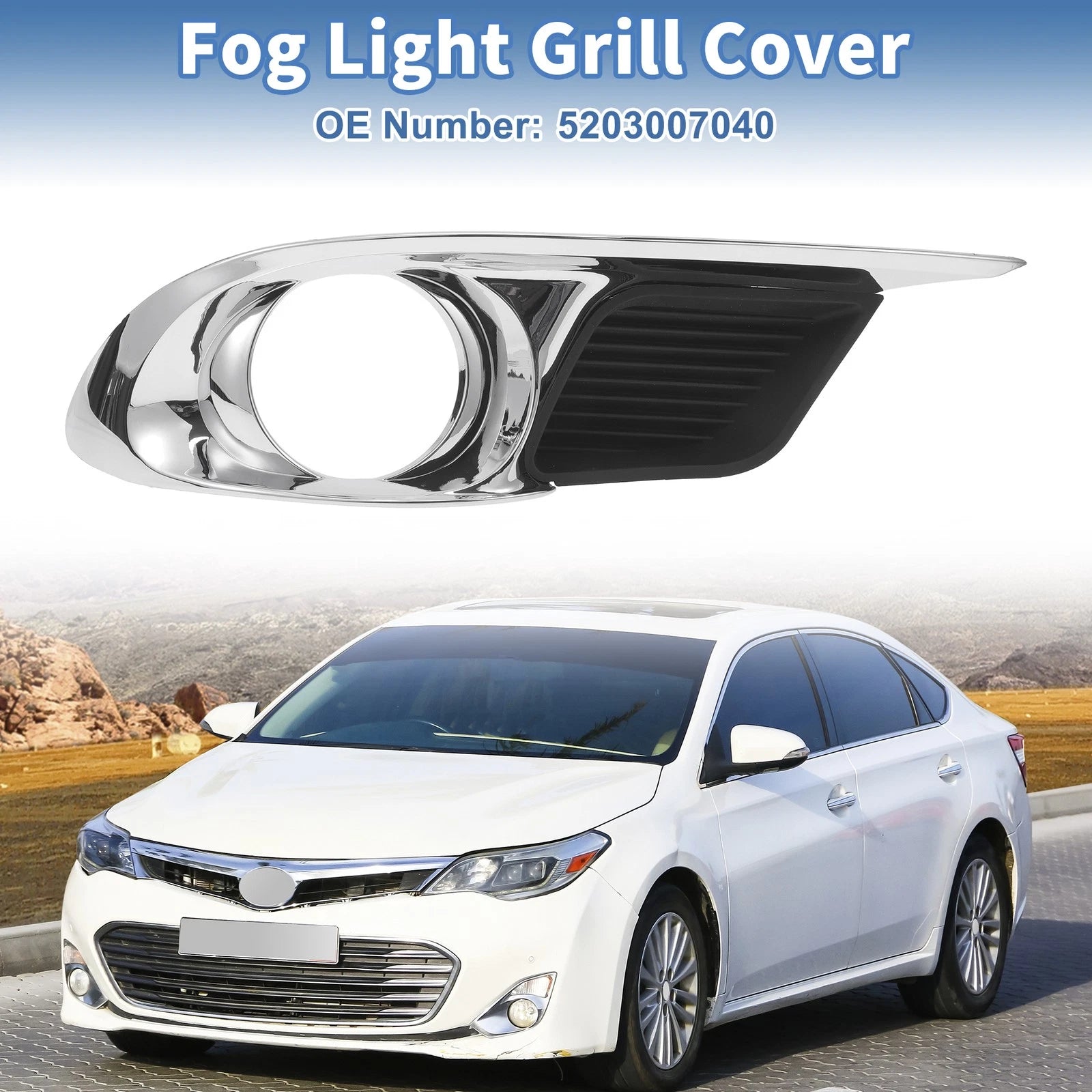 Front Right Fog Light Grill Replacement for Toyota Avalon (2011–2012)