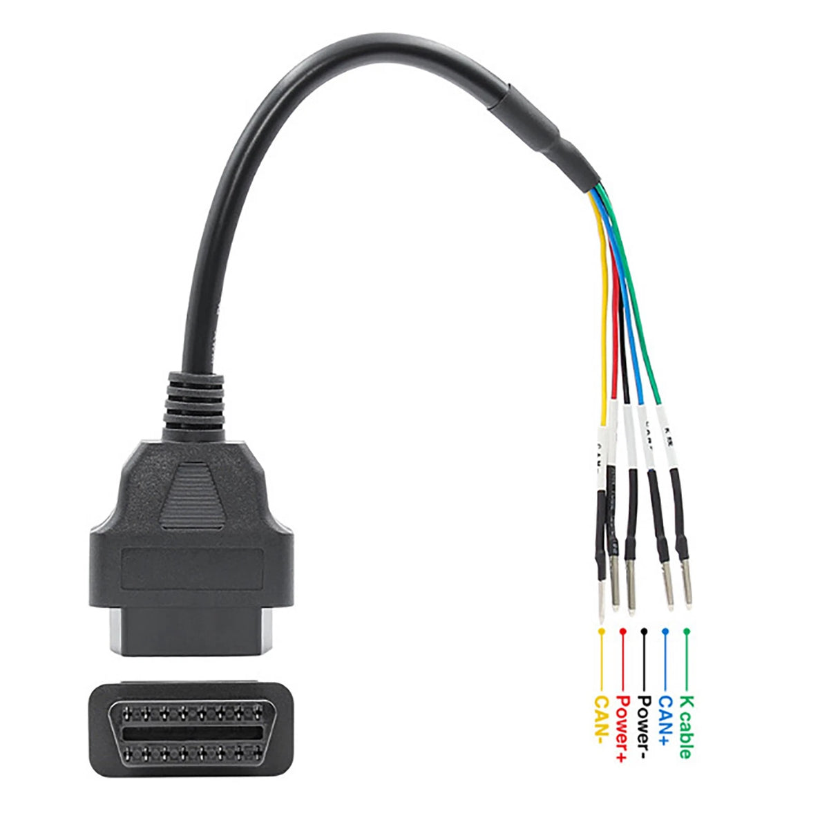 16-Pin OBD2 Female K Line CAN Jumper Connector for Universal Vehicles