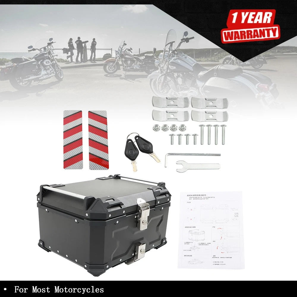 55L Waterproof Tail Box for Motorcycle Scooter (Fits )