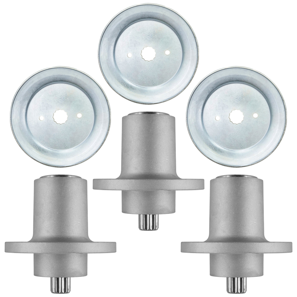 Deck Spindles with 6.47 in OD Pulleys for Hustler Raptor SD (2018–2019)