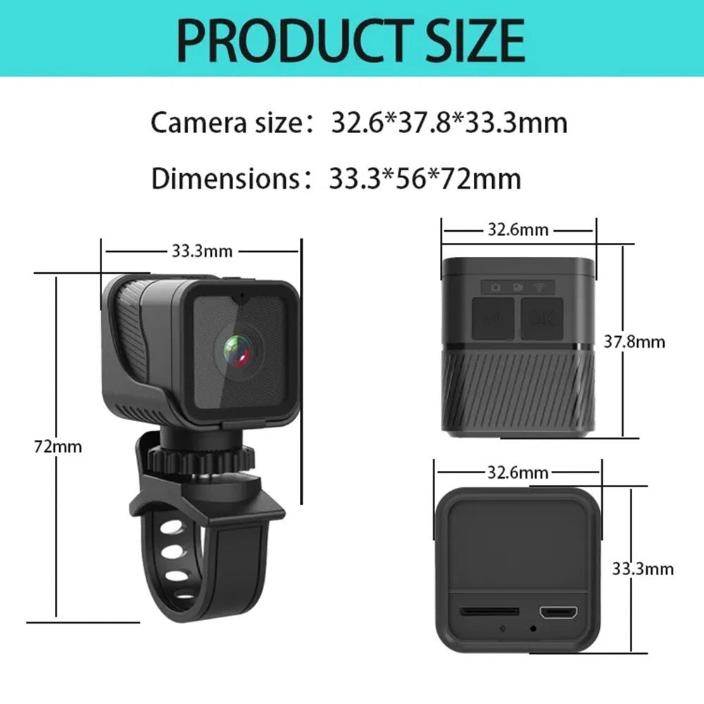 1080P HD Motorcycle Sports Camera Dash Cam Action DVR for Bikes