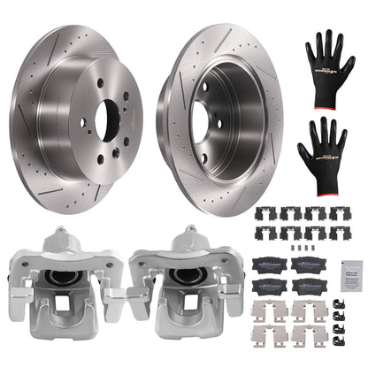 Rear Brake Calipers, Rotors, Pads for Toyota Avalon (2008–2011), Camry (2007–2011)