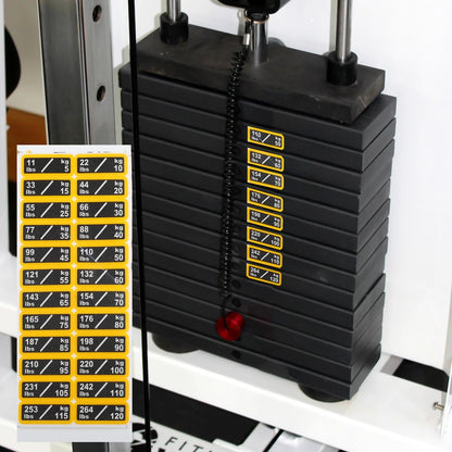 Weight Stack Identification Labels for Home Gym