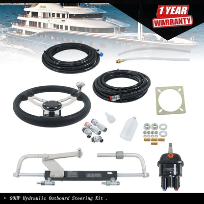 Hydraulic Outboard Steering System Kit for 90HP Boat (2010–2023)