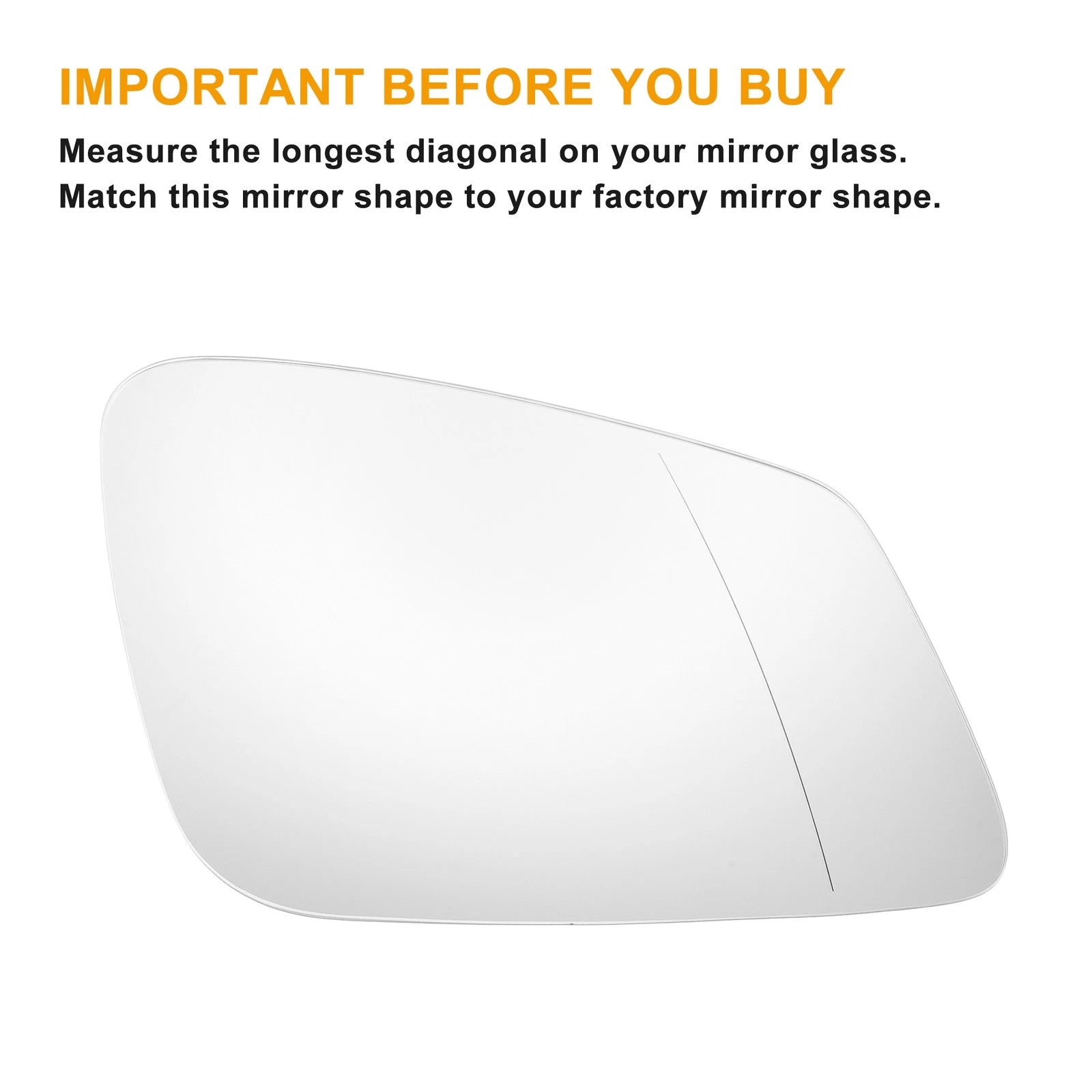 Mirror Glass Pair Left Right White Heated Back for BMW 2 3 4 5 6 (2014–2021)