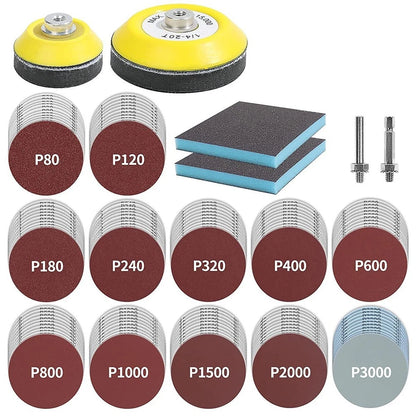 3 Inch Sandpaper Discs 12 Grits for Efficient Sanding