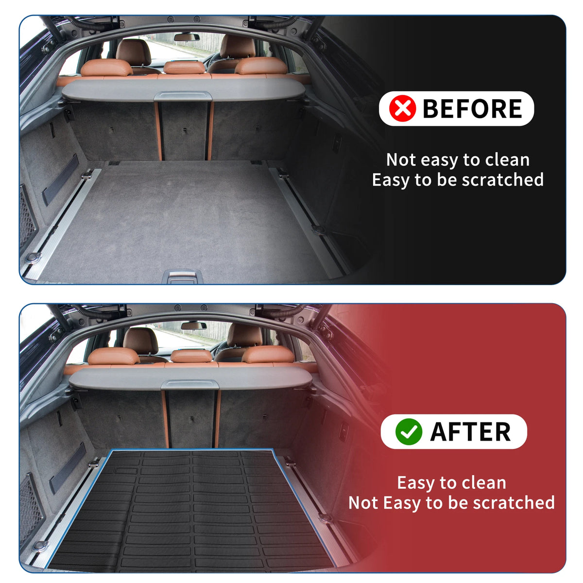 Cargo Liner Rear Trunk Mat for Mercedes Benz GLE (2020–2024) TPE Black