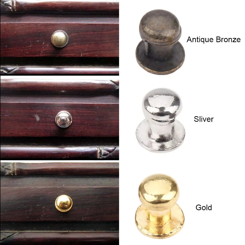 12Pcs Antique Jewelry Box Drawer Knob Pull Handle with Screw