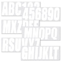 Sticker Decals A-Z Letters & 0-9 Numbers for Marine Boat (White)