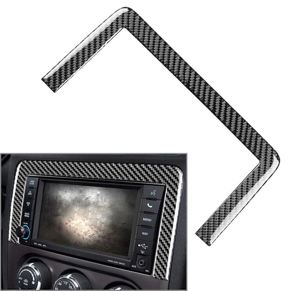 Carbon Fiber Navigation System Frame Cover Trim for Dodge Challenger (2008–2014)
