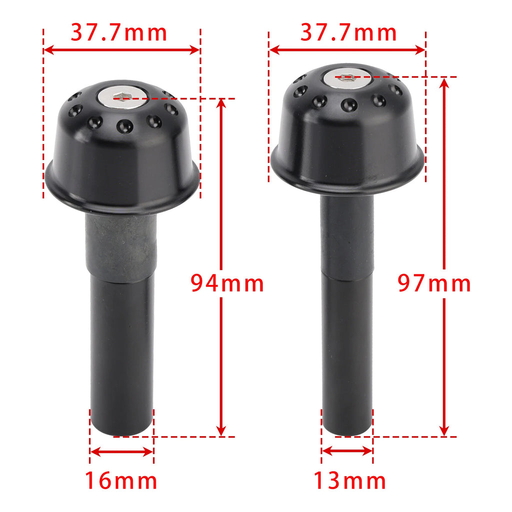 CNC Black Handlebar Ends for Kawasaki Vulcan S 650, Z650RS, Z900RS (A9)