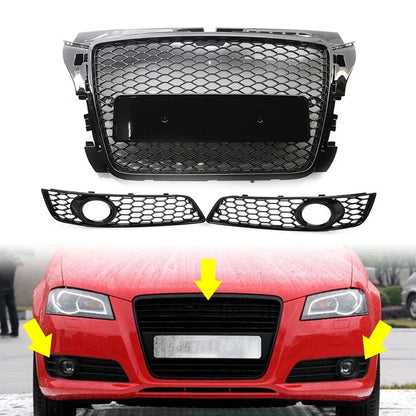 Fog Light Cover with Honeycomb Grille for Audi A3