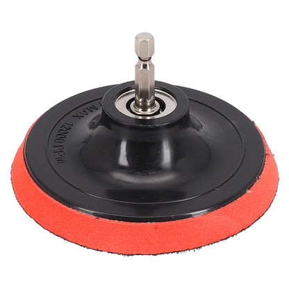 Buffing Pad for Sanding Discs - Polyurethane Backing Pad, Drill Adapter
