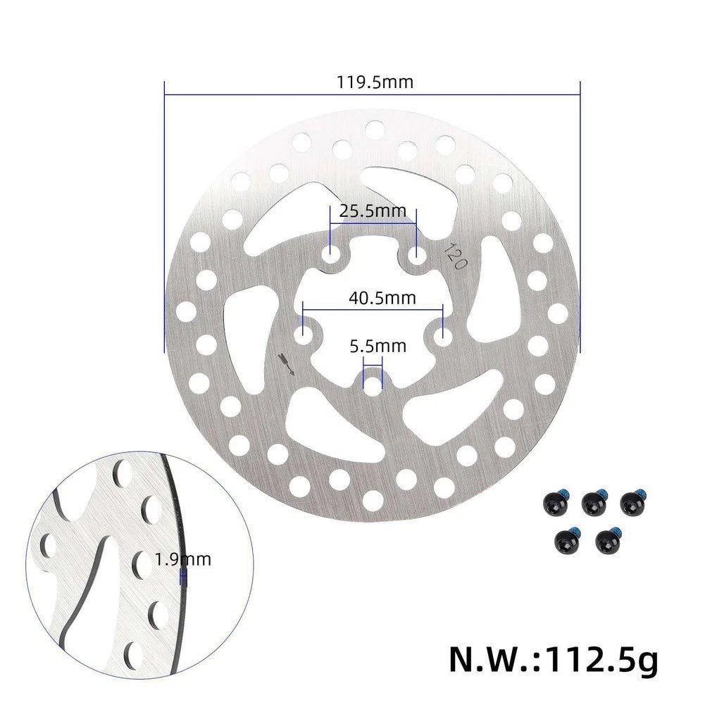 Brake Disc 120mm 5 Hole Stainless Steel for Pro Pro2 Electric