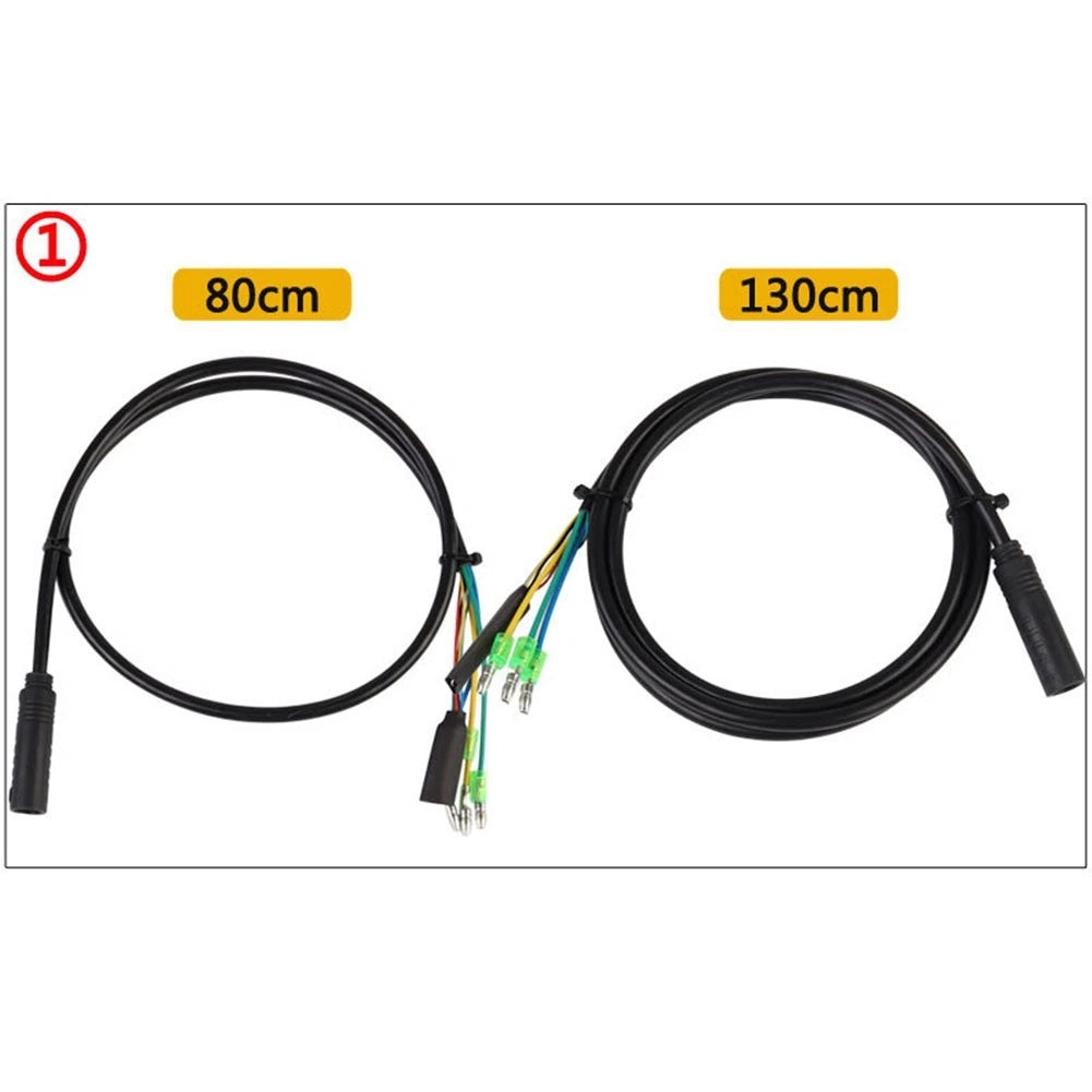 Electric Bike Motor Extension Cable 9 Pin Waterproof 80cm 130cm