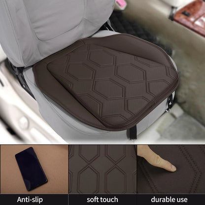 Brown Leather Bottom Seat Pad Cover for Universal Car SUV Truck (1 Pcs)
