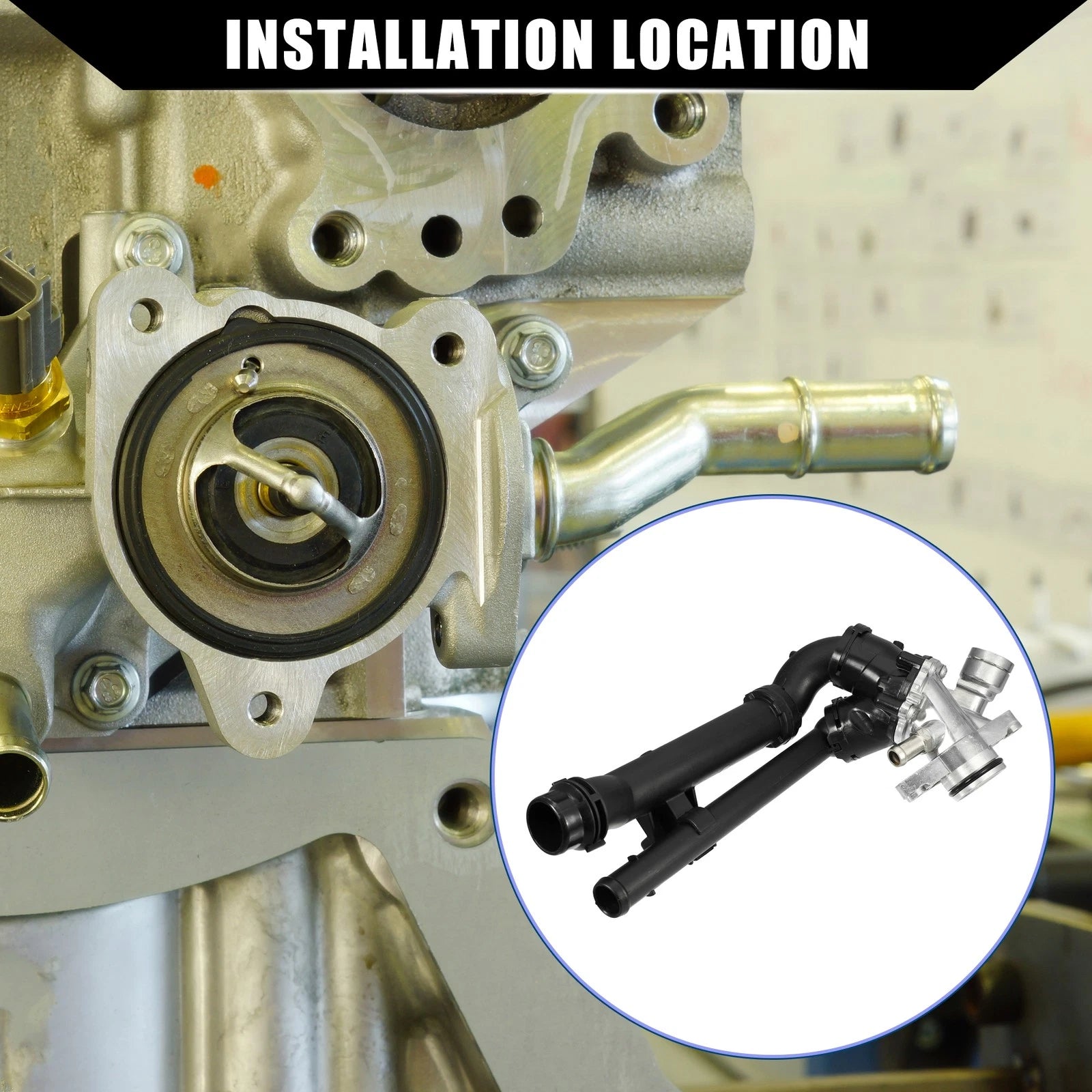 Engine Coolant Thermostat Housing Assembly OEM Replacement for Mercedes-Benz CLA45 (2016–2019)