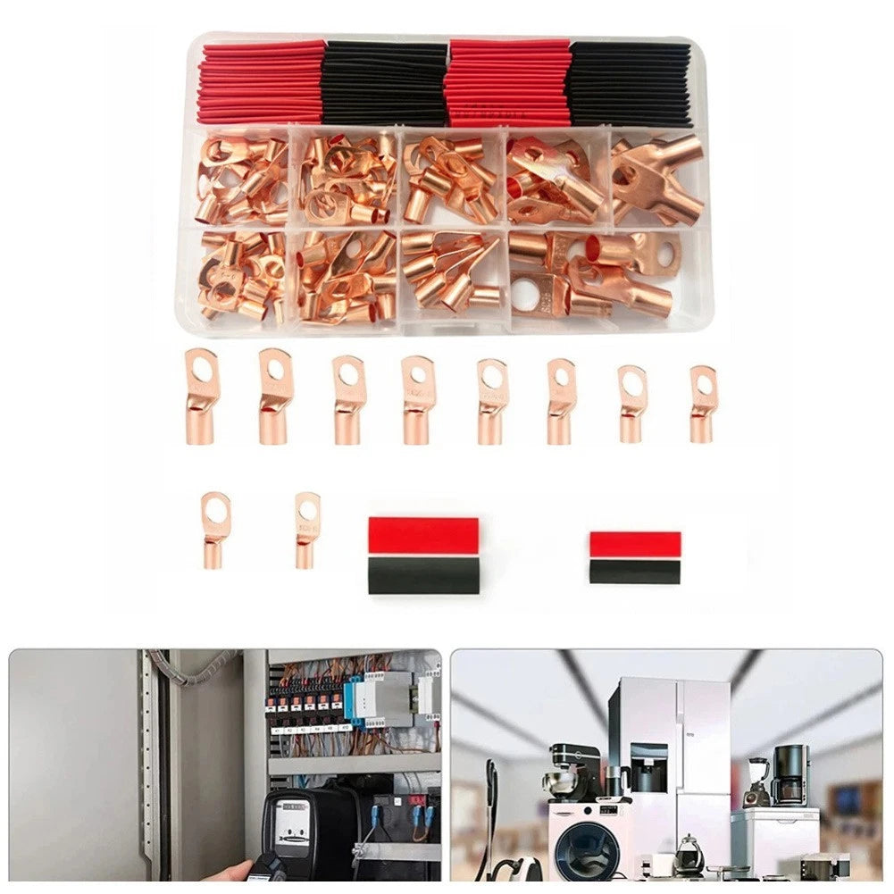 130-Piece Copper Terminal Block Kit for Electrical Applications