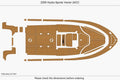 EVA Pad for Hydra Sports Vector 24 CC (2005) - Teak Deck Flooring