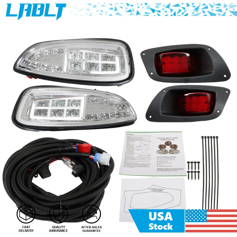 LED Headlights & Tail Lights Full LED Light Kit for EZGO RXV (2016–Present)