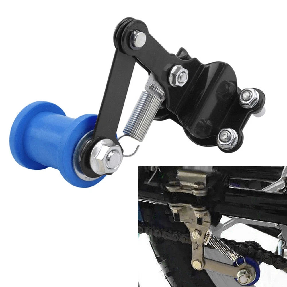 Chain Tensioner Roller Adjuster for Universal ATV Dirt Bike (Black, Blue)