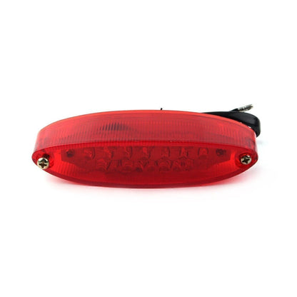 Red Motorcycle Quad ATV Running Stop Brake License Plate Tail Lights