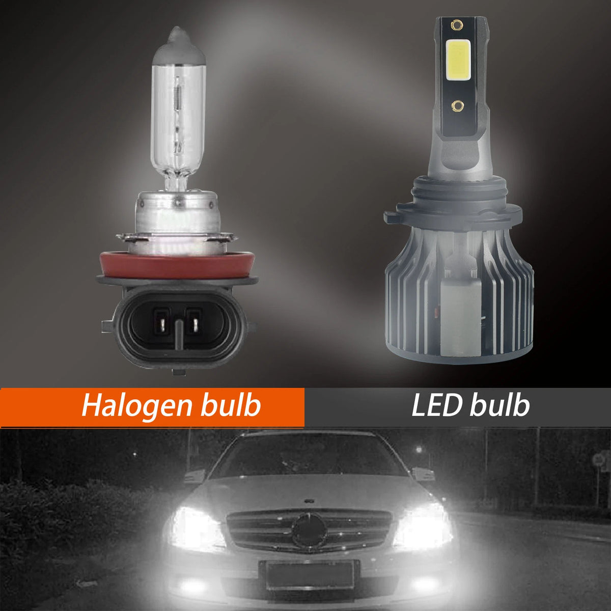 2X 9006 HB4 LED Headlight Bulbs Conversion Kit for Cool White (72W 10000LM)