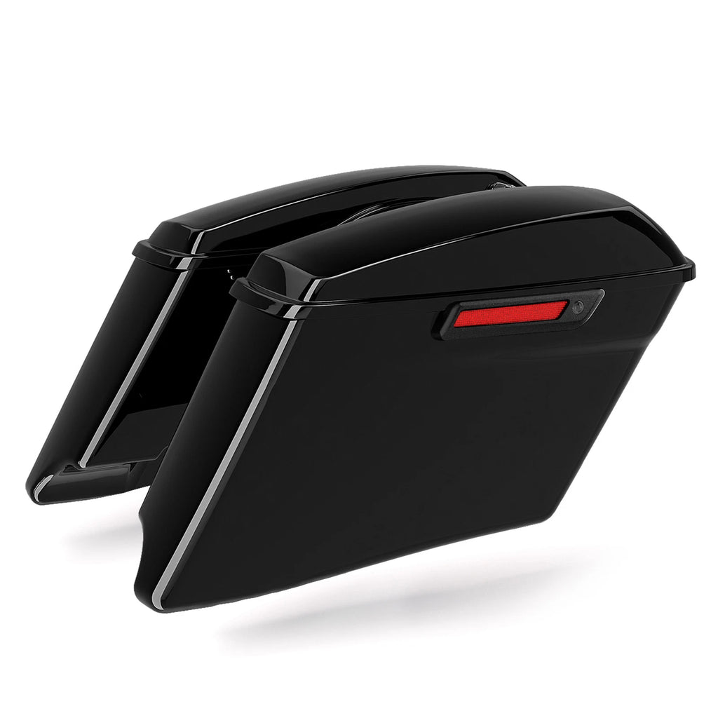 4" Stretched Hard Saddlebags & Conversion Bracket for Harley Softail (1984–2017)