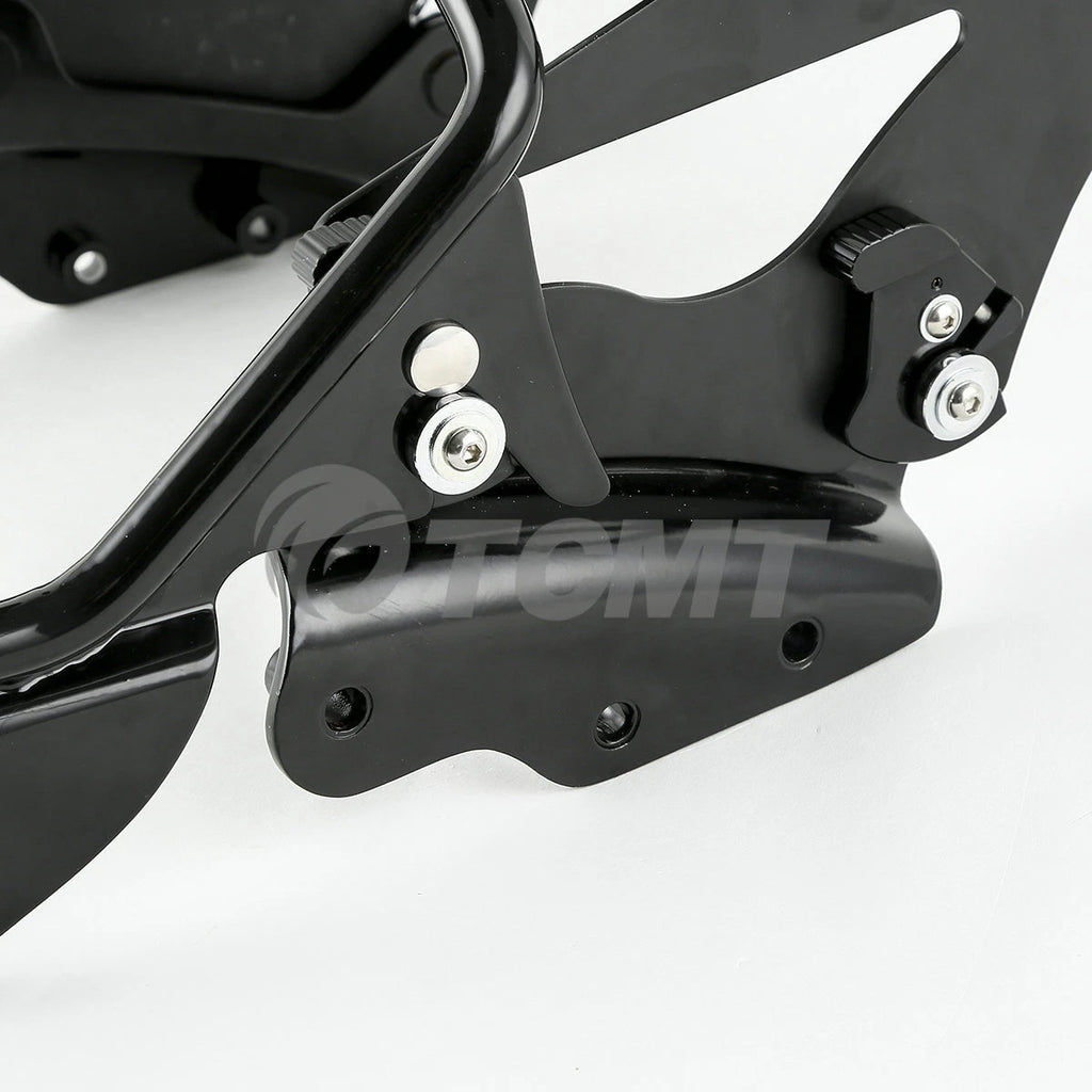 Backrest Sissy Bar with Rack 4-Point Docking Kit for Harley Touring (2009–2013)