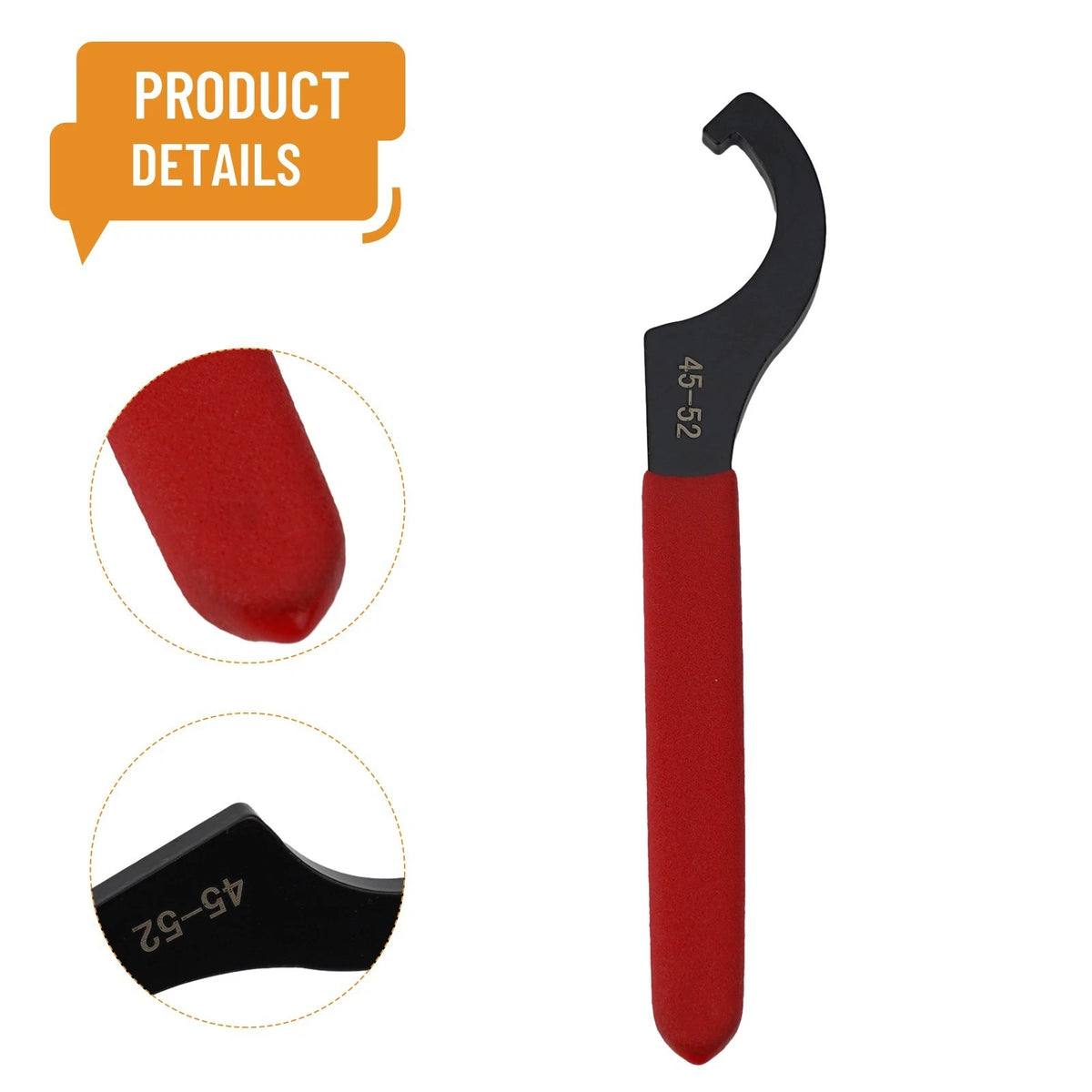 Hook Wrench Spanner for Electrophoresis 38-72mm Anti-slip Handle