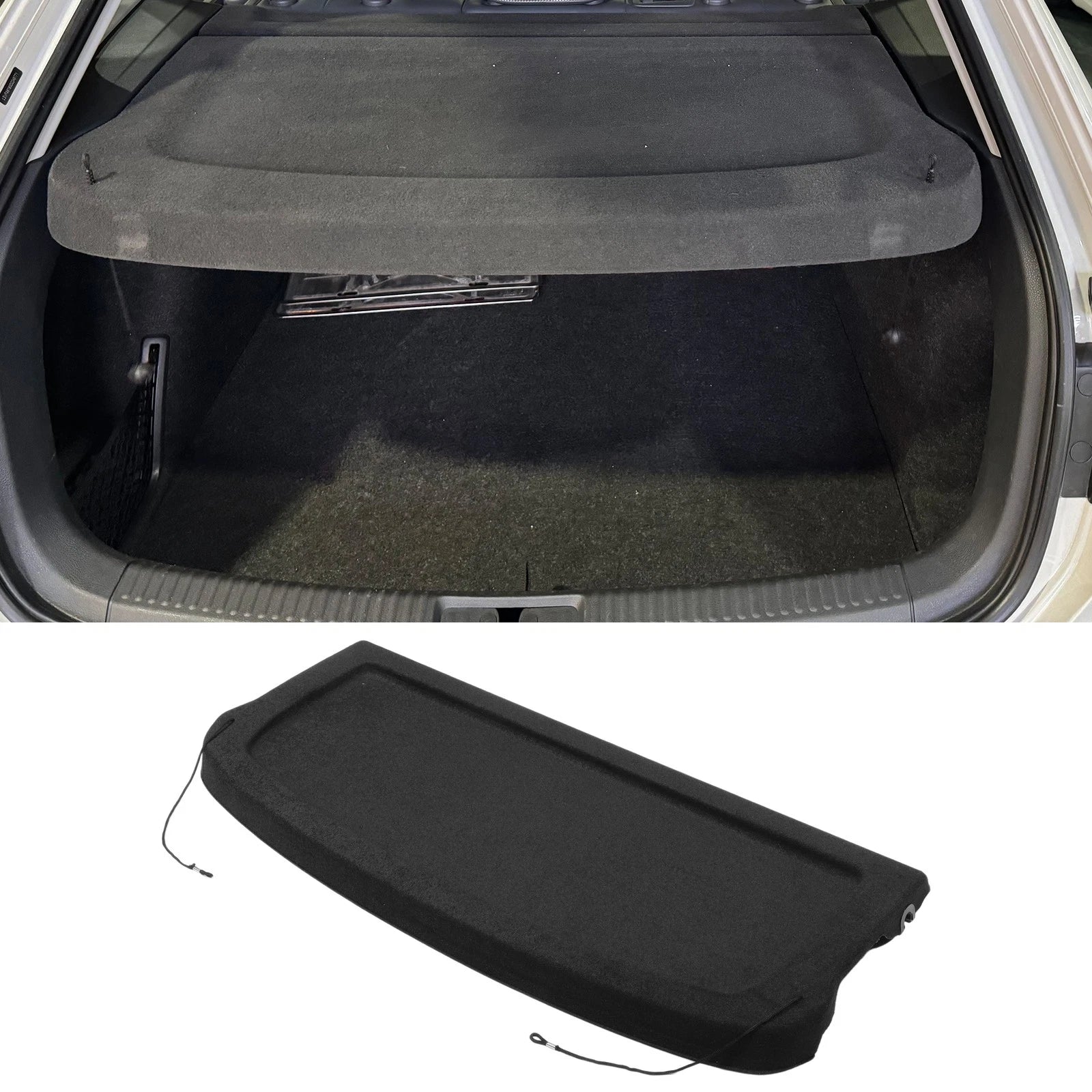 Parcel Shelf Boot Load Cover for Volkswagen T-Roc 2017–2022 Cargo Board Black