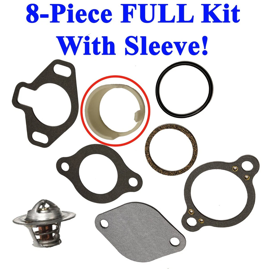 Thermostat Kit with Sleeve for MerCruiser 4.3L 5.0L 5.7L 7.4L 8.2L (1987-Up) 807252Q5