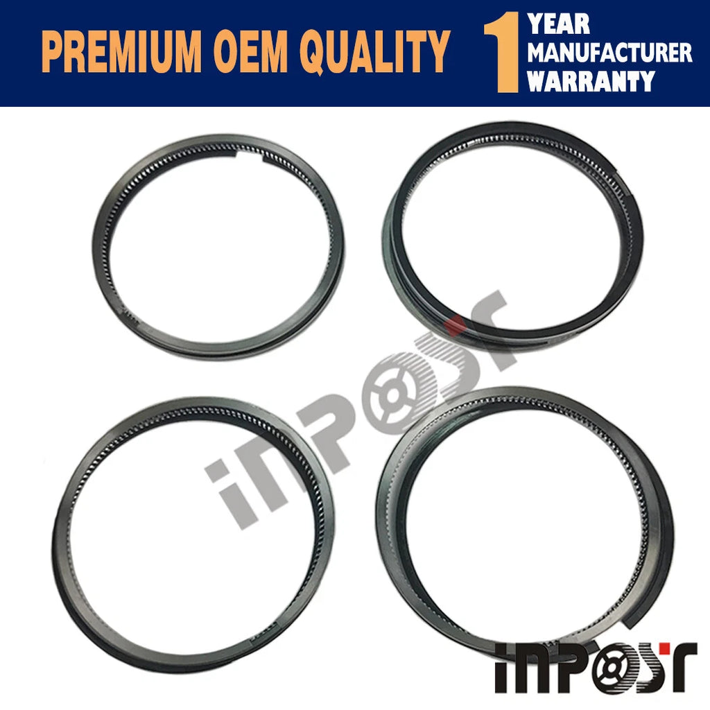 Set of 4 Piston + Ring Kit STD 83mm for Kubota V2003 (2003)