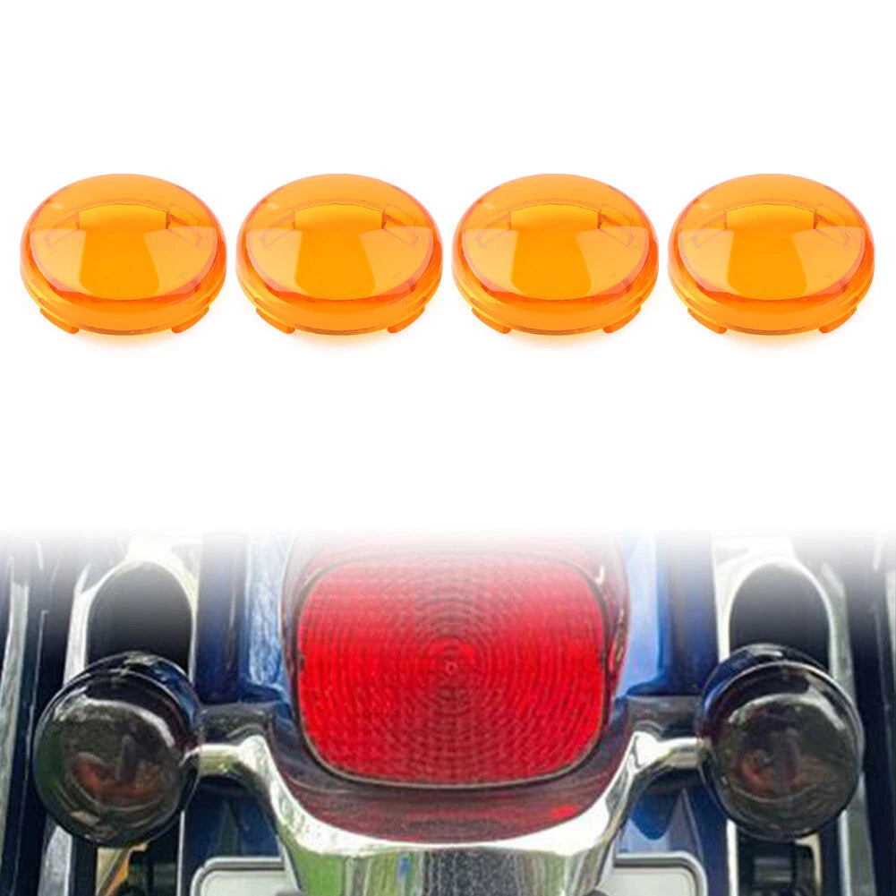 Set of 4 Turn Signal Lens Light Covers for Harley Touring Softail Dyna